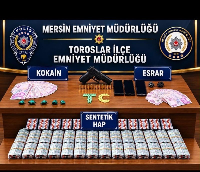 MERSİN’DE TORBACI OPERASYONU: 4 TUTUKLAMA