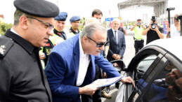 Vali Su emniyet kemeri denetimlerine katıldı