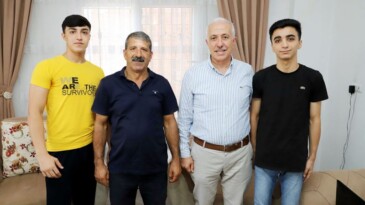 BAŞKAN GÜLTAK’TAN  YKS TÜRKİYE 496’NCISI  DENİZ’E ZİYARET