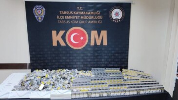 TARSUS’TA KAÇAK SİGARA OPERASYONU