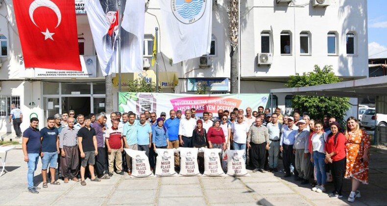 Erdemlili yetiştiricilere  yüzde 50 hibeli yem desteği
