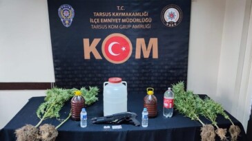 TARSUS’TA SAHTE İÇKİ ÜRETEN EVE BASKIN