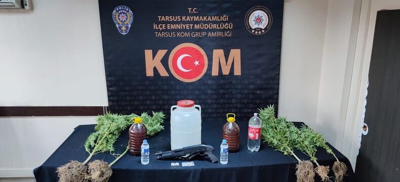 TARSUS’TA SAHTE İÇKİ ÜRETEN EVE BASKIN