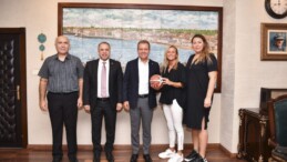 Türkiye Basketbol Federasyonu heyetinden Başkan Seçer’e ziyaret