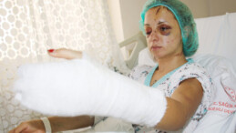 Dehşet anları: levye, çelik jant ve sopayla dövüldü!