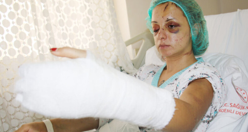 Dehşet anları: levye, çelik jant ve sopayla dövüldü!