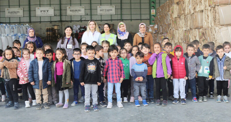 Çocuklar, geri dönüşümü yerinde öğrendi