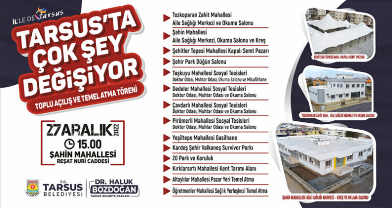 ‘Tarsus’ta çok şey değişiyor!’