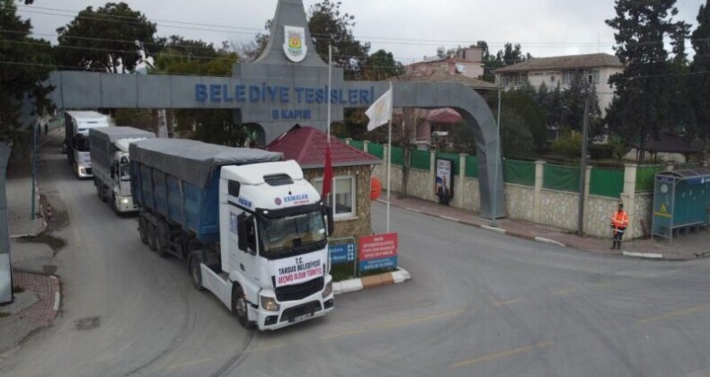 Tarsus Belediyesinden kente gelen depremzedelere destek