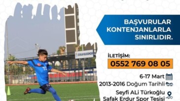 Akdeniz Belediyesi Futbol Okulu geleceğin yeteneklerini bekliyor