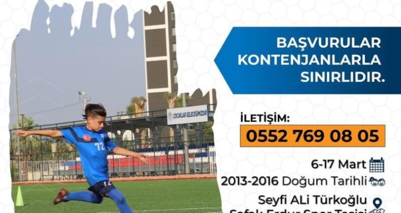 Akdeniz Belediyesi Futbol Okulu geleceğin yeteneklerini bekliyor