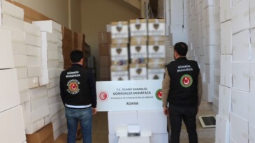 Gümrük muhafaza ekipleri Adana’da 11 milyon adet makaron ele geçirdi