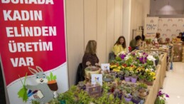 Çiçek üreticisi kadınlar, çiçek pazarında buluşuyor