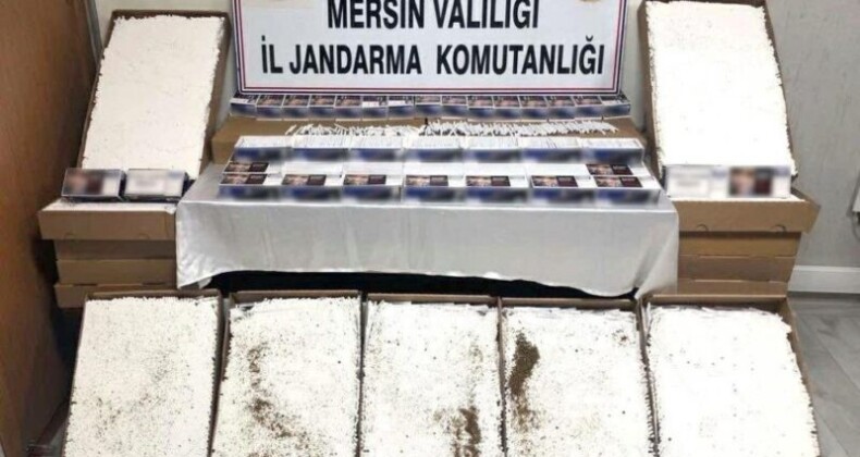Mersin’de 110 bin adet kaçak makaron ele geçirildi