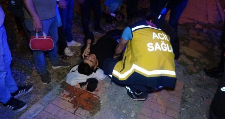 Hurdaya dönen otomobilden sağ çıktı