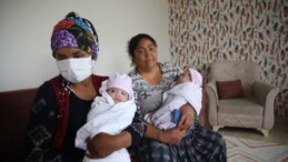 DEPREMZEDE İKİZ BEBEKLER AİLESİNE KAVUŞTU