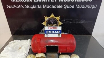 KOMPRESÖR İÇİNDE 2 KİLO ESRAR ELE GEÇİRİLDİ