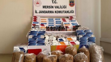 Mersin’de 325 litre sahte içki ile kaçak makaron ele geçirildi