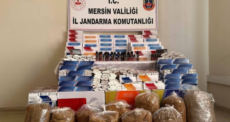 Mersin’de 325 litre sahte içki ile kaçak makaron ele geçirildi