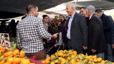 Başkan Gültak’tan pazar ziyareti