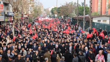 Mersin’de binler tek yürek oldu, kurtuluş için yürüdü