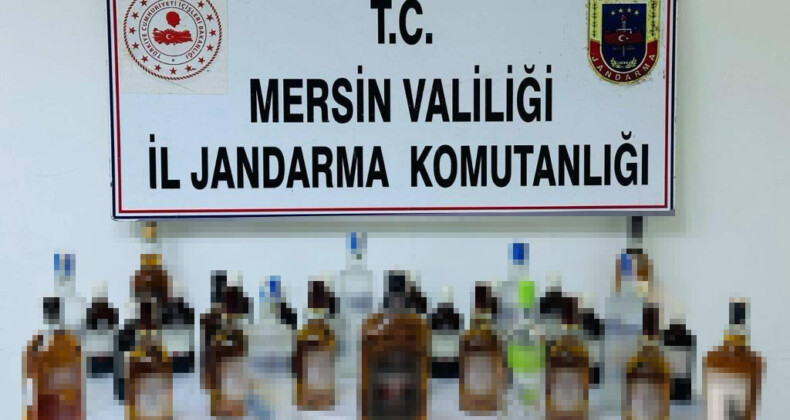 Mersin’de kaçak alkol ticareti yapan 3 şüpheli yakalandı