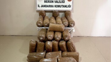 Mersin’de 290 kilo kaçak tütün ele geçirildi