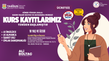 Tarsus’ta ücretsiz dil eğitimi fırsatı