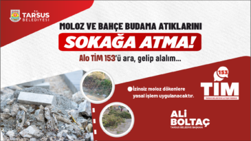 Moloz Atıkları Sokağa Değil, Belediyeye Bildirin!