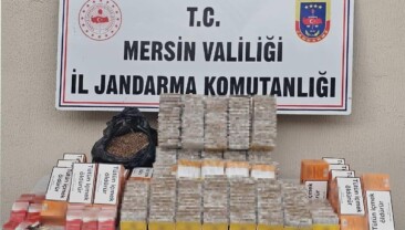 Mersin’de 815 Kilo Tütün ve 13 Bin Adet Makaron Ele Geçirildi