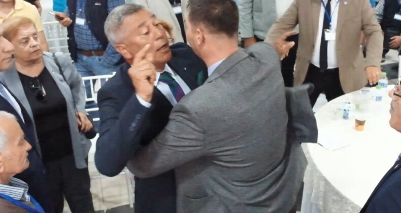 İYİ Parti kongresinde gergin anlar, kürsüyü bile devirdiler