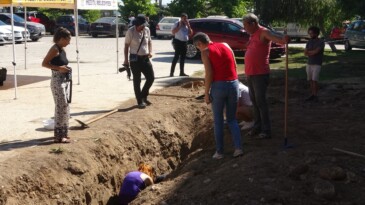 Yaklaşık 16 metrelik balinanın iskeleti gün yüzüne çıkarılmaya başladı