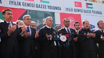 17. İyilik Gemisi, Bakan Yerlikaya’nın katıldığı törenle Gazze’ye uğurlandı