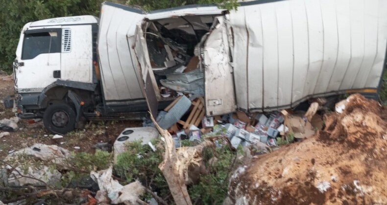 Mersin’de kamyon kazası : 2 yaralı