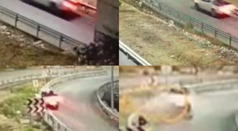 Tünel çıkışı feci kaza kamerada: Kamyonet sürücüsü hayatını kaybetti
