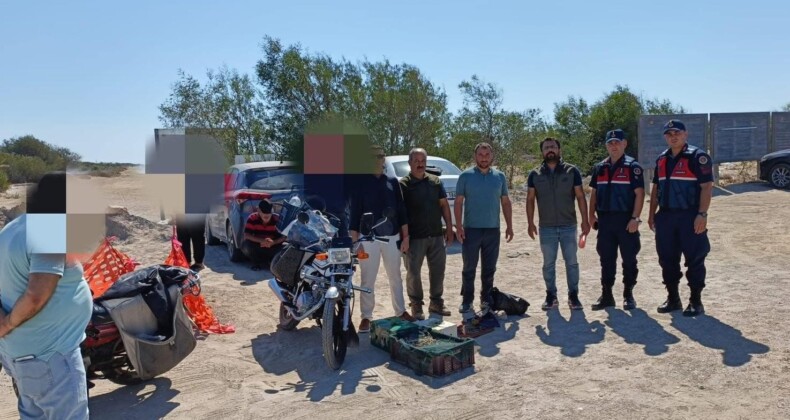 Mersin’de kaçak yırtıcı kuş avcılığı yapan 4 kişiye 143 bin lira ceza kesildi