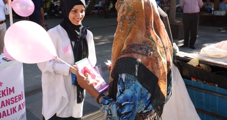 Akdeniz Belediyesinden ‘meme kanseri farkındalığı’ için pembe kurdele