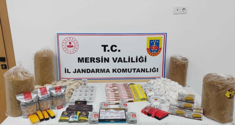 Mersin’de kaçak tütün ve 65 adet sigara sarma makinesi ele geçirildi