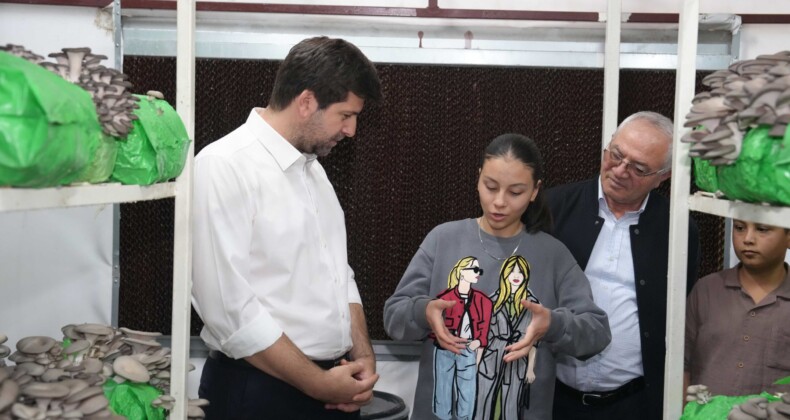 Tarsus’ta istiridye mantarı kursunda ilk hasat sevinci