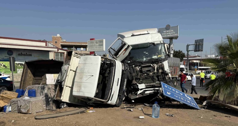 Mersin’de tırlar zincirleme kaza yaptı: 2 yaralı