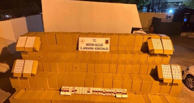 Mersin’de kaçak makaron operasyonu: 2 gözaltı