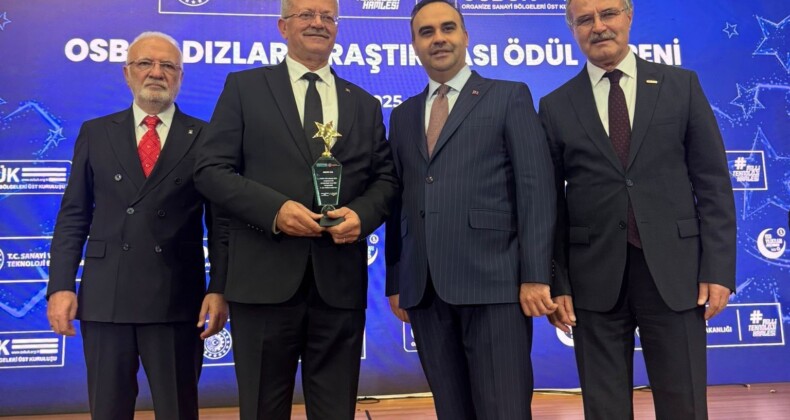 Mersin OSB’ye ‘En çok katkı veren OSB’ ödülü