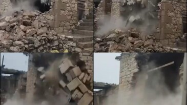 Komşusu ‘adam öldü evi de yıkıldı’ dedi o anda ev çöktü