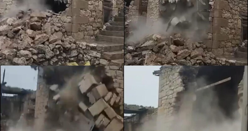 Komşusu ‘adam öldü evi de yıkıldı’ dedi o anda ev çöktü