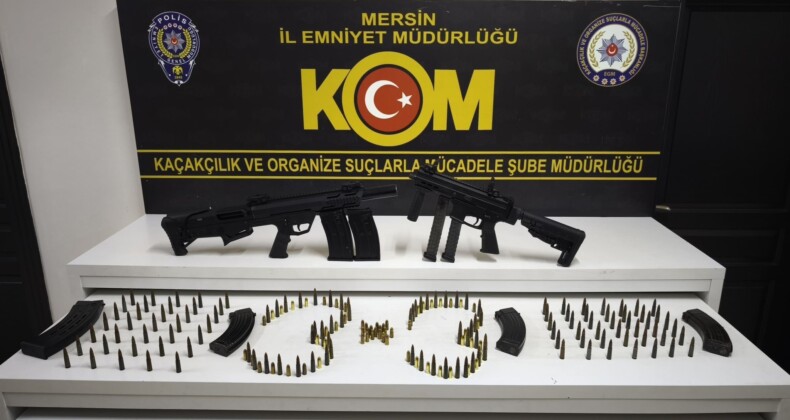 Teypte gizlenen silahtan kalaşnikofa: Mersin’de suç odaklarına büyük darbe
