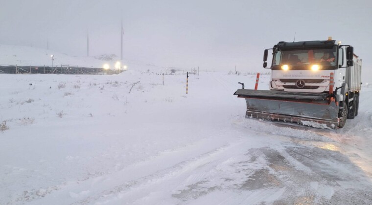Mersin’in yüksek kesimlerinde karla mücadele