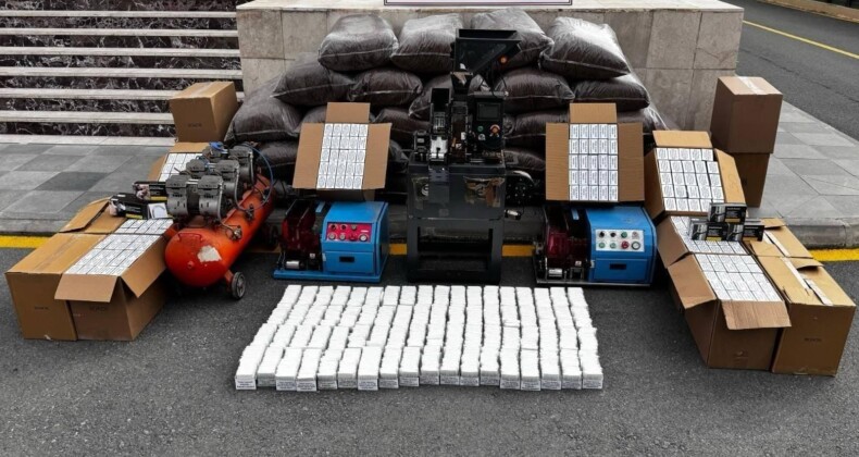 Mersin’de kaçak tütün ve makaron ele geçirildi