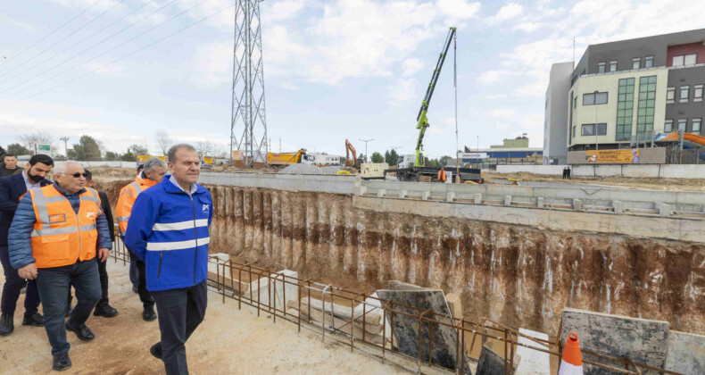 BAŞKAN SEÇER, HAL KATLI KAVŞAĞI İNŞAATINDA İNCELEMELERDE BULUNDU