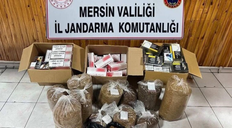 Mersin’de kaçak makaron operasyonu: 2 gözaltı