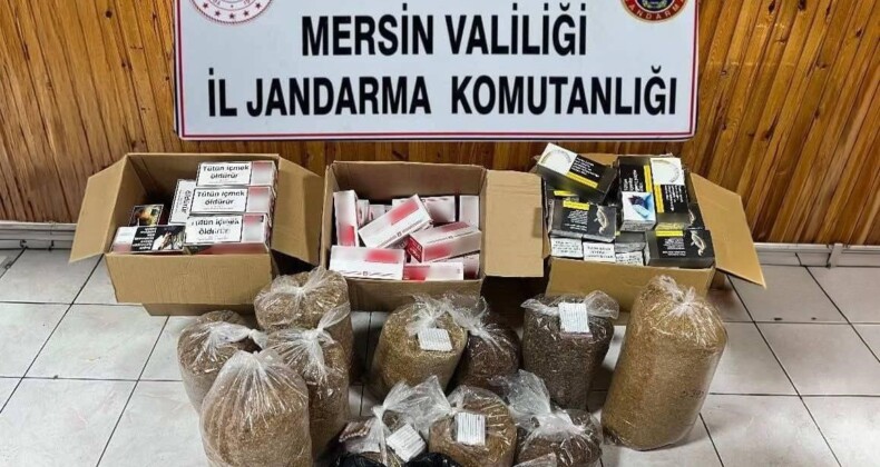 Mersin’de kaçak makaron operasyonu: 2 gözaltı
